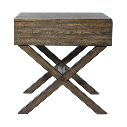 Lennox - Drawer End Table - Dark Brown - Hornell Furniture Outlet