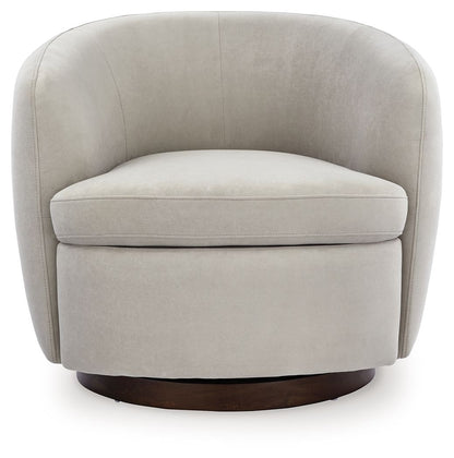 Annbury - Swivel Accent Chair - Light Beige - Hornell Furniture Outlet