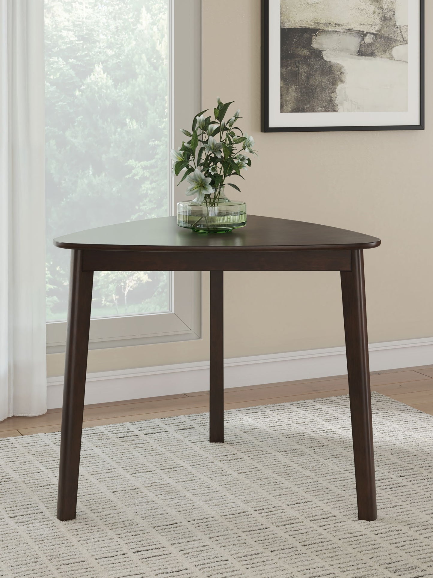 Mallenette - Triangle Dining Room Table - Merlot - Hornell Furniture Outlet