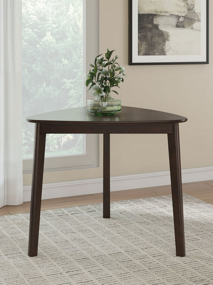Mallenette - Triangle Dining Room Table - Merlot - Hornell Furniture Outlet