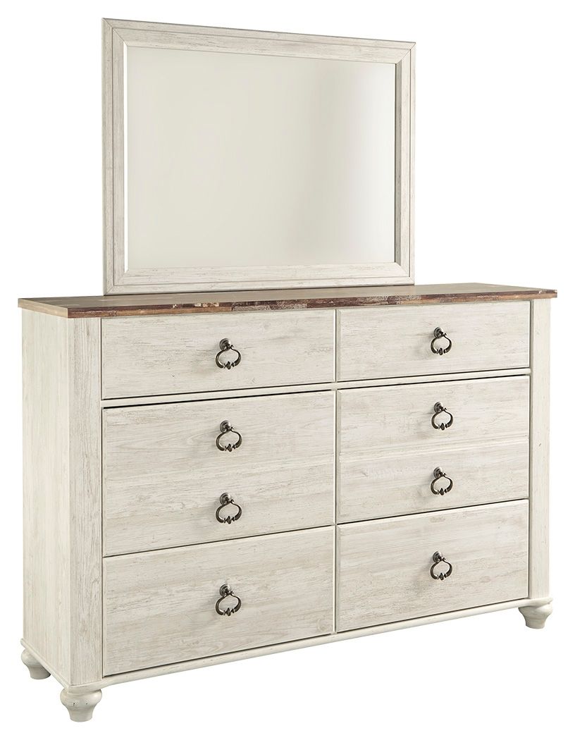 Willowton - Dresser, Mirror - Hornell Furniture Outlet