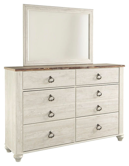 Willowton - Dresser, Mirror - Hornell Furniture Outlet