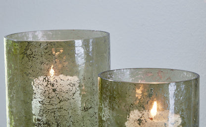 Clarkton - Green - Candle Holder Set (Set of 2) - Hornell Furniture Outlet