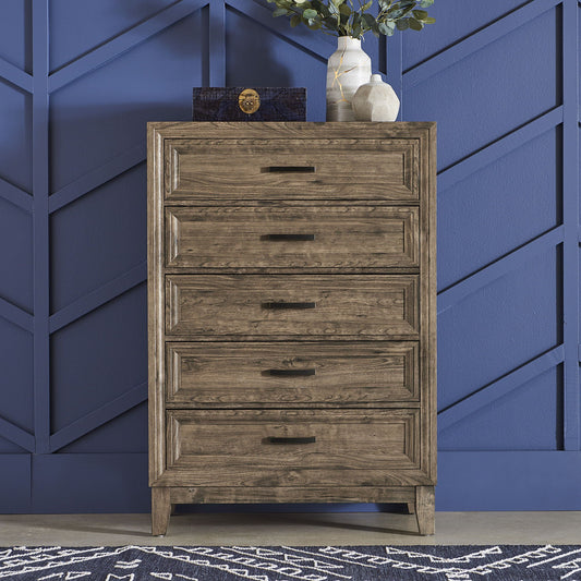 Ridgecrest - 5 Drawer Chest - Light Brown - Hornell Furniture Outlet