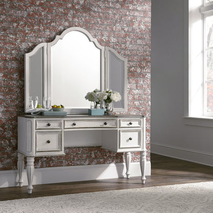 Magnolia Manor - 3 Piece Vanity Set - White - Hornell Furniture Outlet