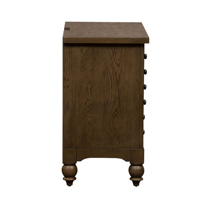 Americana Farmhouse - Bedside Chest With Charging Station - Hornell Furniture Outlet