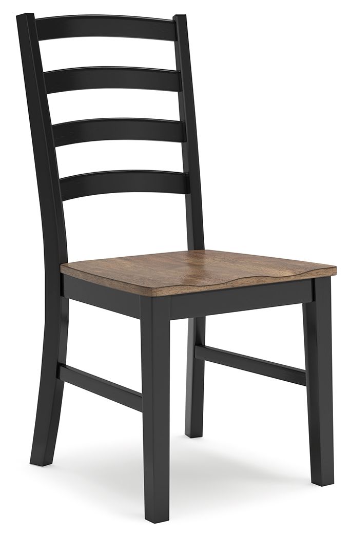 Wildenauer - Brown / Black - Dining Room Side Chair (Set of 2) - Hornell Furniture Outlet