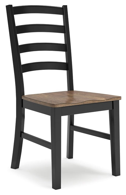 Wildenauer - Brown / Black - Dining Room Side Chair (Set of 2) - Hornell Furniture Outlet