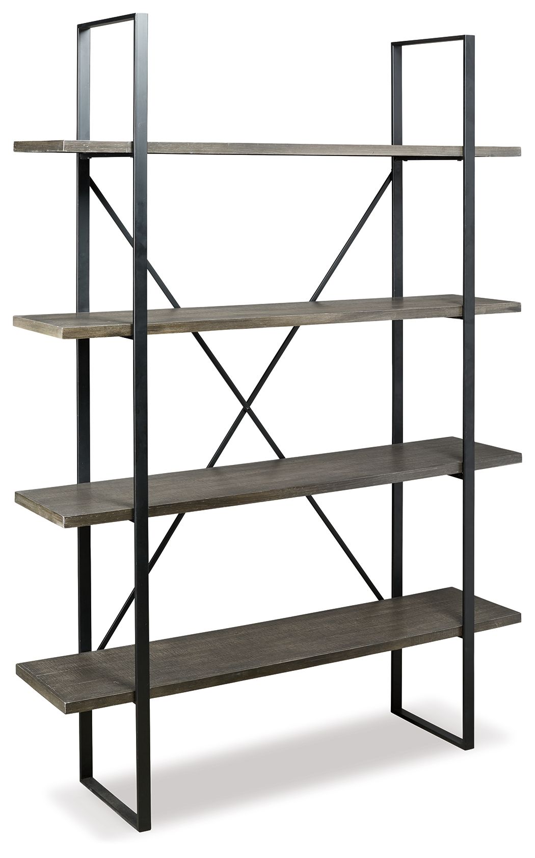 Gilesgrove - Bookcase - Black / Gray - Hornell Furniture Outlet