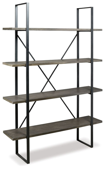 Gilesgrove - Bookcase - Black / Gray - Hornell Furniture Outlet