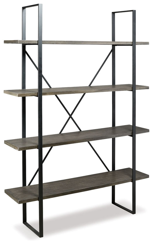 Gilesgrove - Bookcase - Black / Gray - Hornell Furniture Outlet