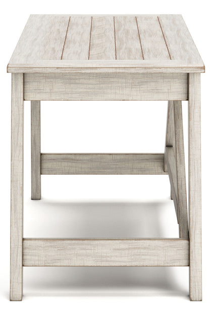 Carynhurst - Whitewash - Home Office Large Leg Desk - Hornell Furniture Outlet