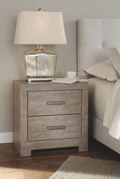 Culverbach - Gray - 5 Pc. - Dresser, Mirror, Queen Upholstered Bed, 2 Nightstands - Hornell Furniture Outlet
