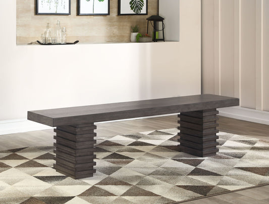 Mila - Bench - Dark Brown - Hornell Furniture Outlet