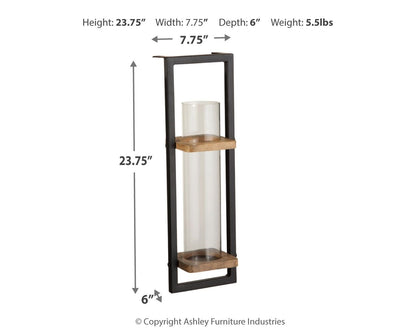 Colburn - Natural / Black - Wall Sconce - Hornell Furniture Outlet