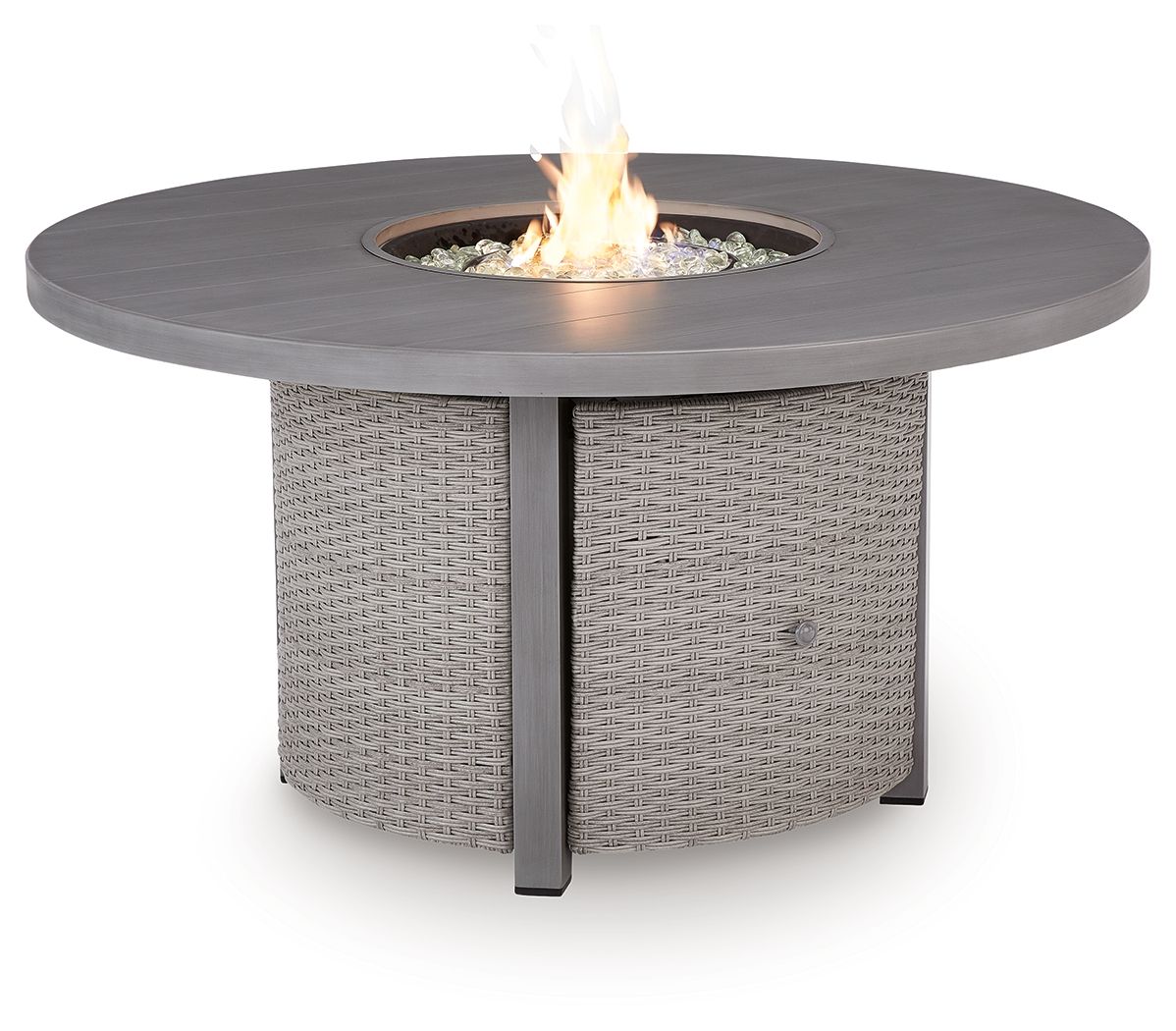 Half Moon Beach - Round Fire Pit Table - Gray - Hornell Furniture Outlet