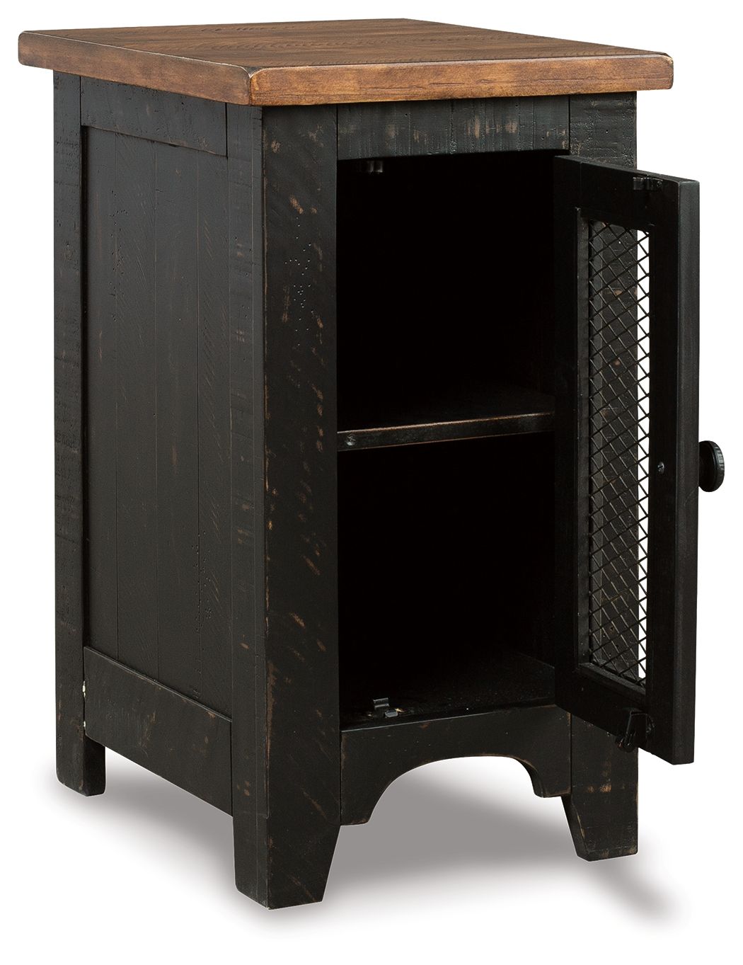 Valebeck - Chair Side End Table - Black / Brown - Hornell Furniture Outlet