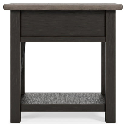 Tyler Creek - Black / Gray - Chair Side End Table - Hornell Furniture Outlet