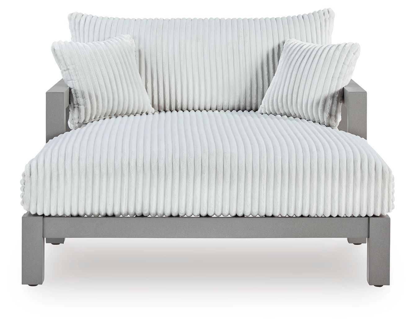Hurley Park - Gray - Chaise Lounge With Cushion - Hornell Furniture Outlet