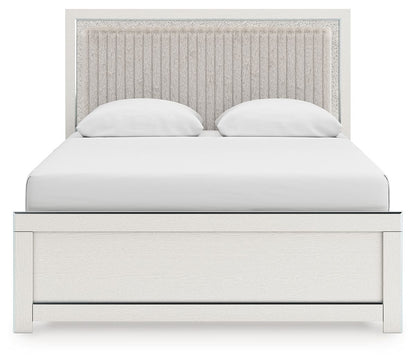 Zuraleus - Queen Upholstered Panel Bed - White - Hornell Furniture Outlet