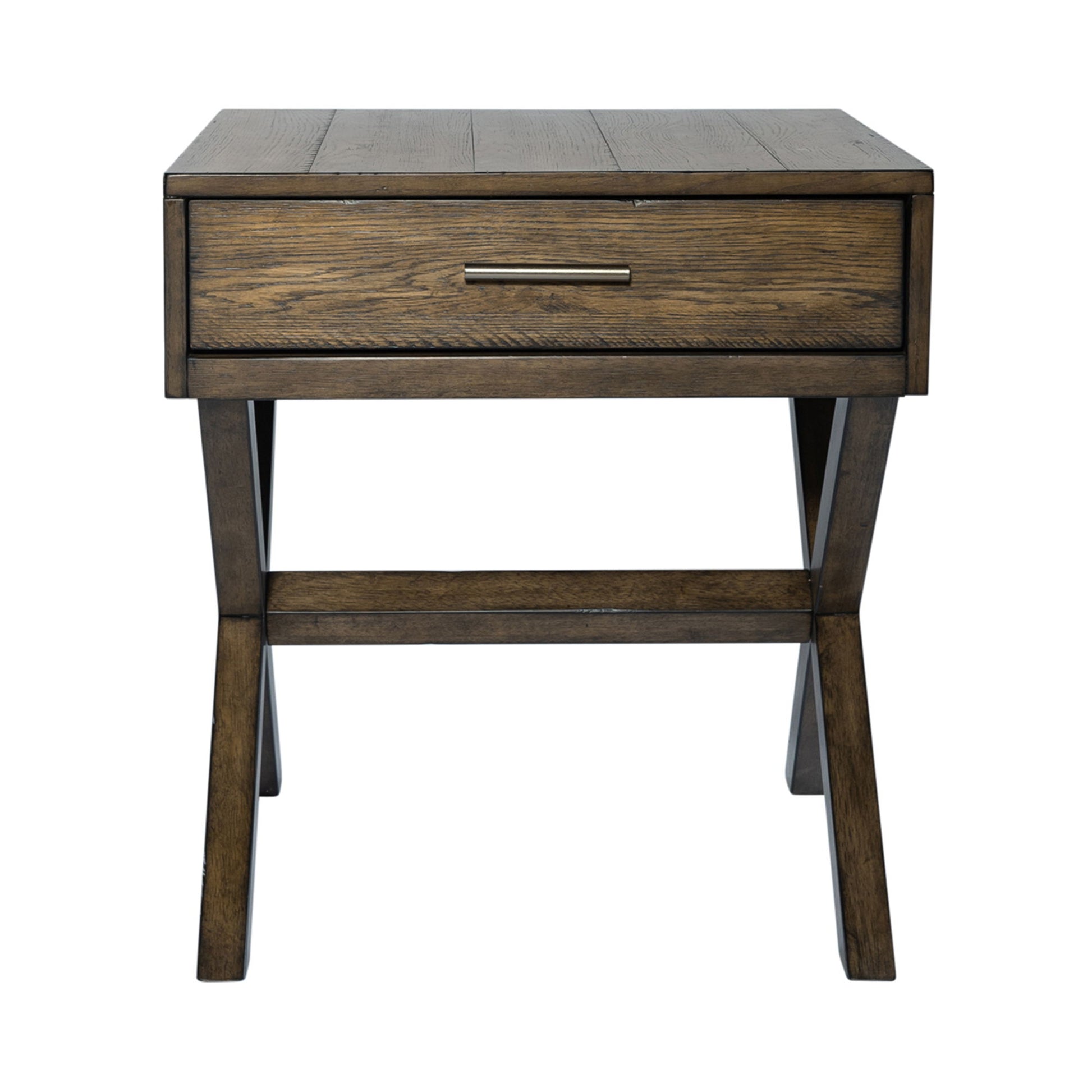 Lennox - Drawer End Table - Dark Brown - Hornell Furniture Outlet