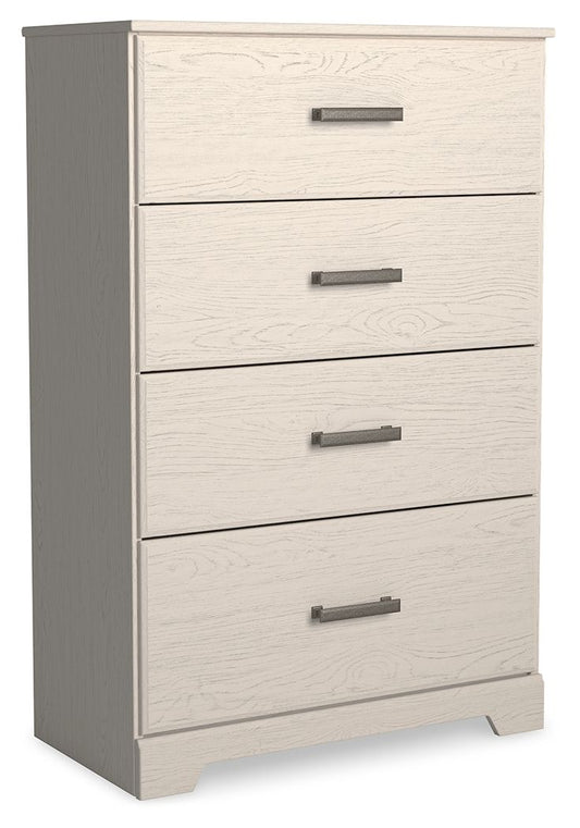 Stelsie - Four Drawer Chest - White - Hornell Furniture Outlet