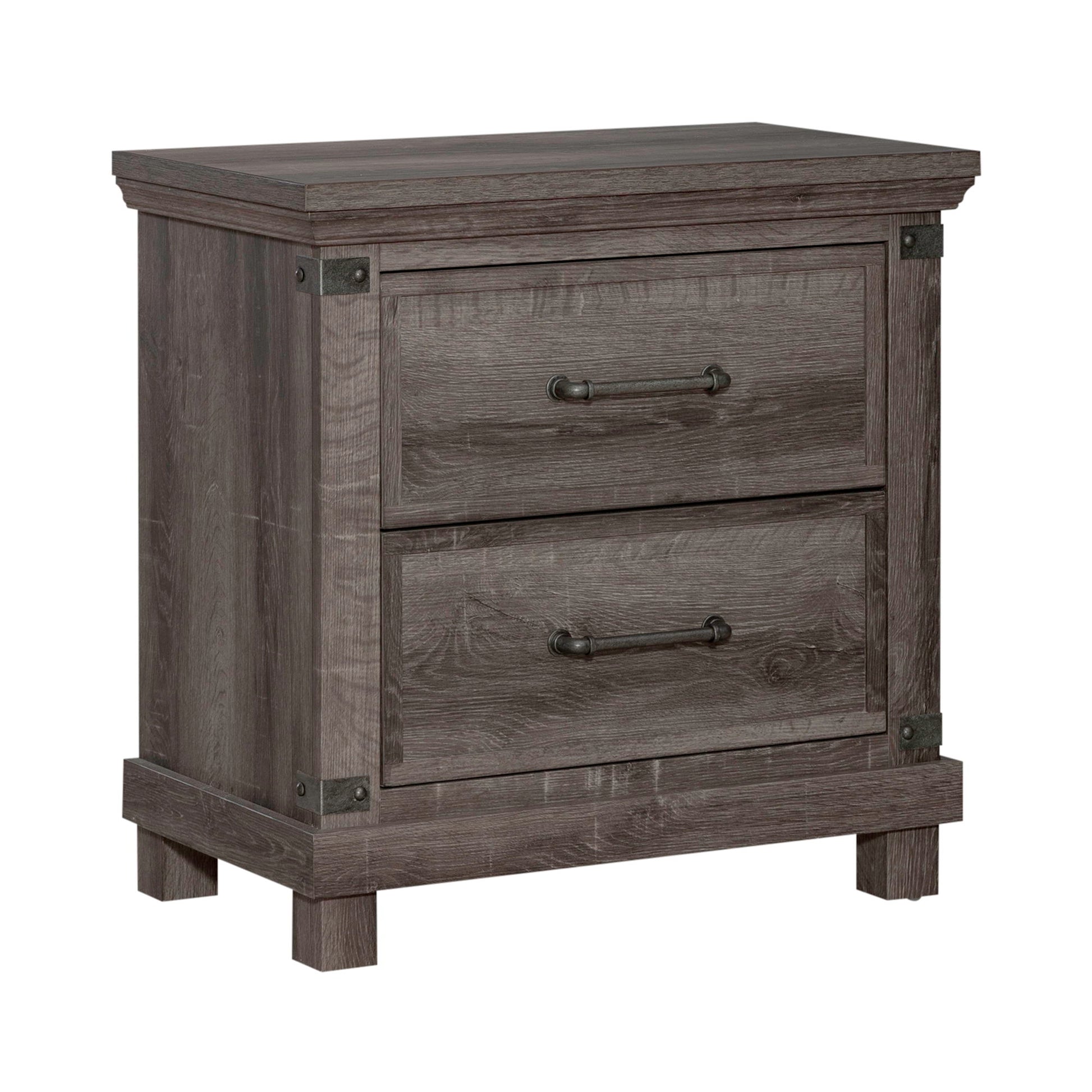 Lakeside Haven - Nightstand With Charging Station - Dark Brown - Hornell Furniture Outlet