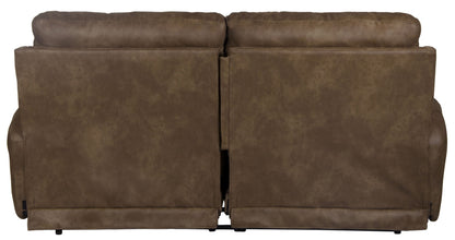 Justine - Lay Flat Reclining Sofa - Burlap - Hornell Furniture Outlet