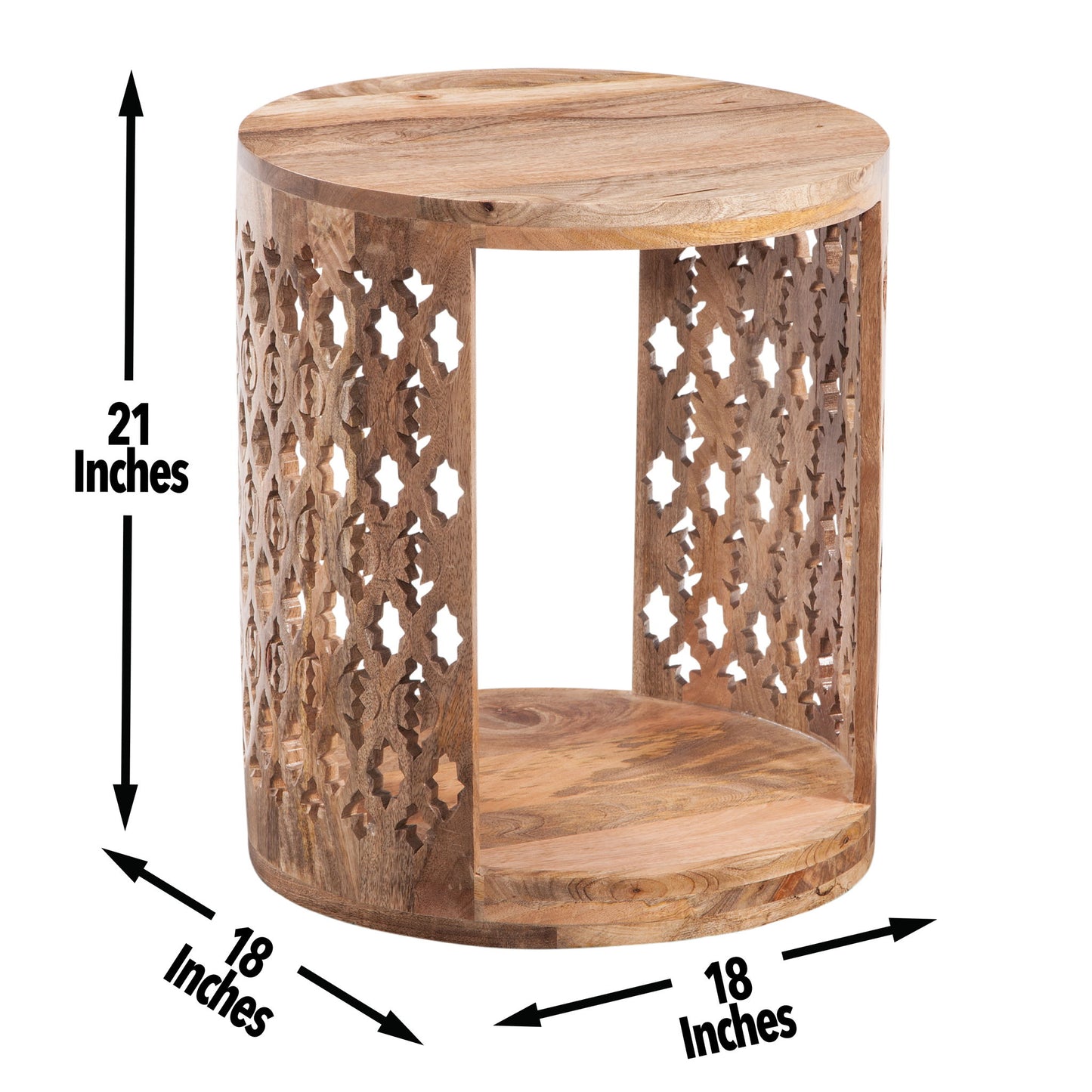 Brinley - Round End Table - Light Brown - Hornell Furniture Outlet