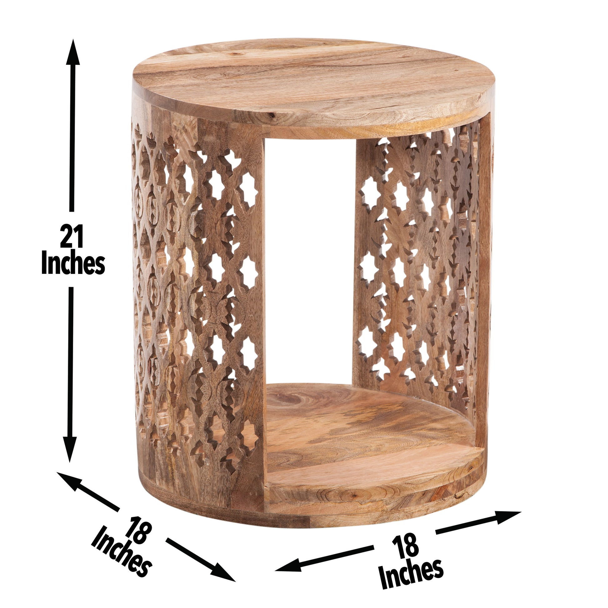 Brinley - Round End Table - Light Brown - Hornell Furniture Outlet