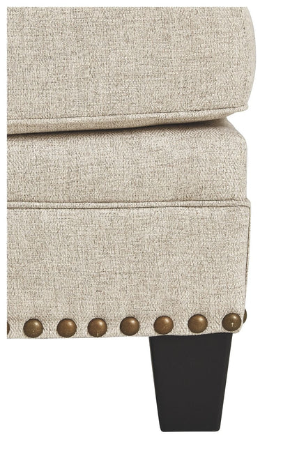 Claredon - Linen - Ottoman - Hornell Furniture Outlet