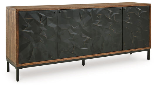 Dorannby - Black / Brown - Accent Cabinet - Hornell Furniture Outlet
