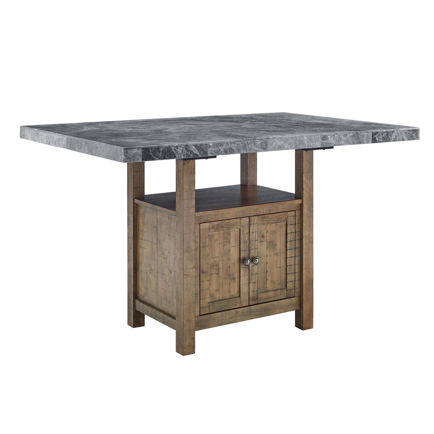 Grayson - Gray Marble Counter Table - Dark Gray - Hornell Furniture Outlet