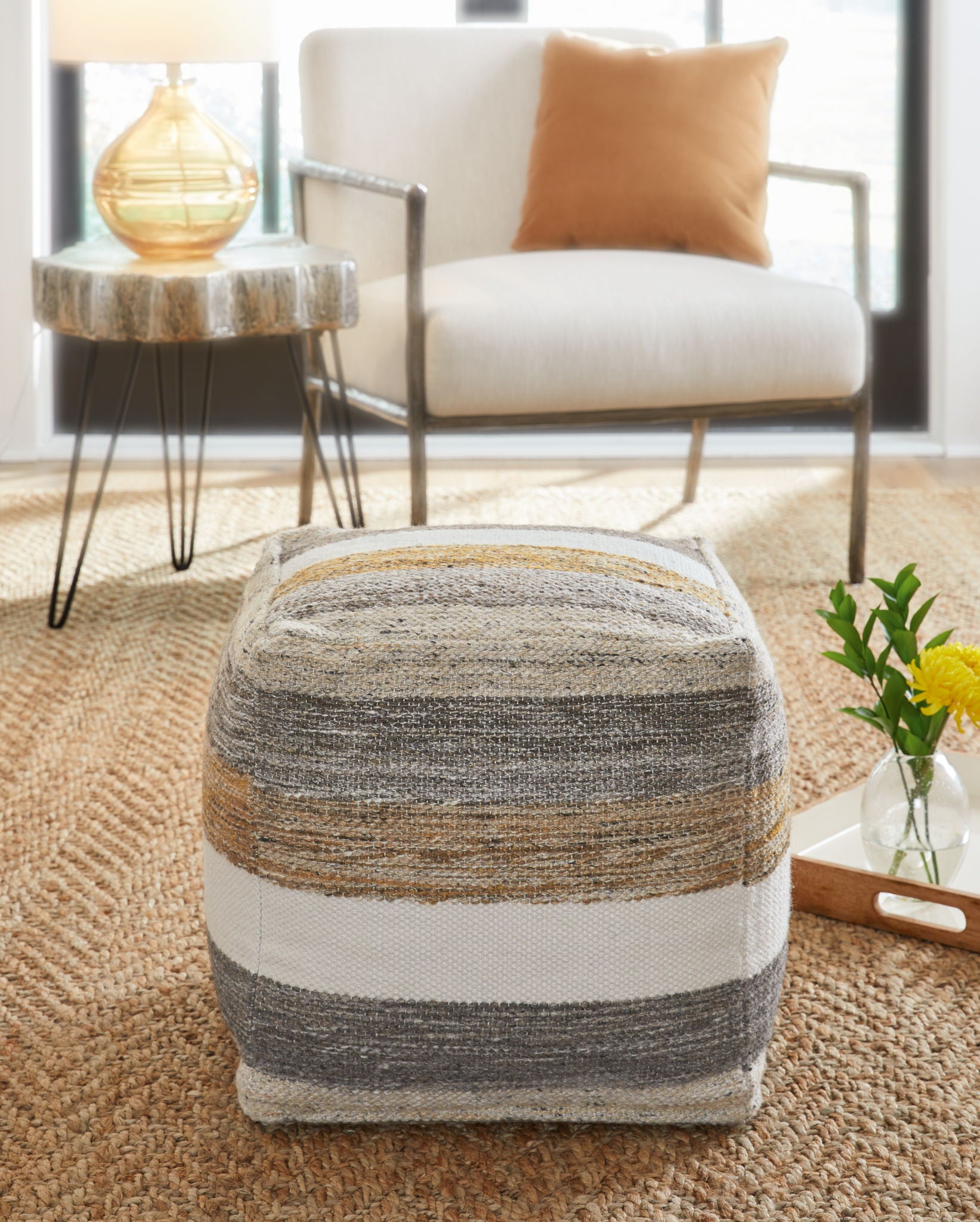 Josalind - Multi - Pouf - Hornell Furniture Outlet