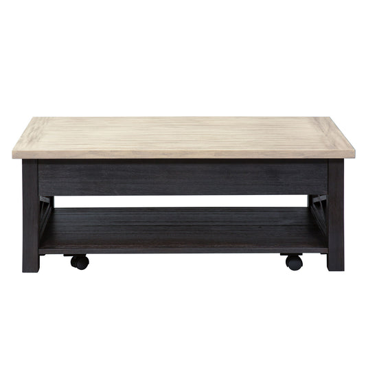 Heatherbrook - Lift Top Cocktail Table - Black - Hornell Furniture Outlet