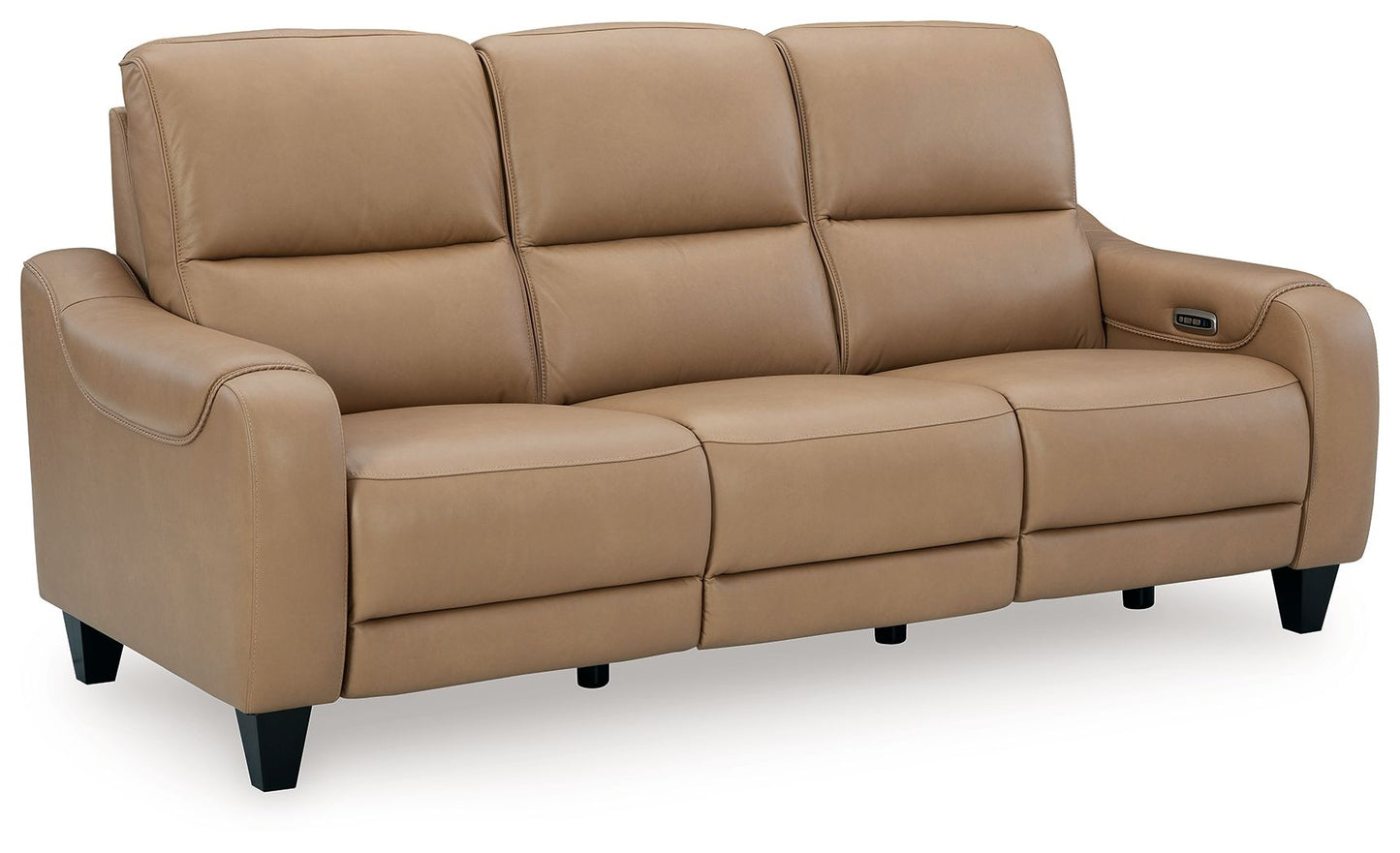 Mosswell - Power Reclining Sofa With Adj Headrest - Toffee - Hornell Furniture Outlet
