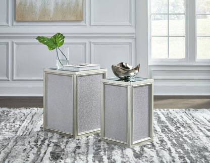 Traleena - Silver Finish - Nesting End Tables (Set of 2) - Hornell Furniture Outlet