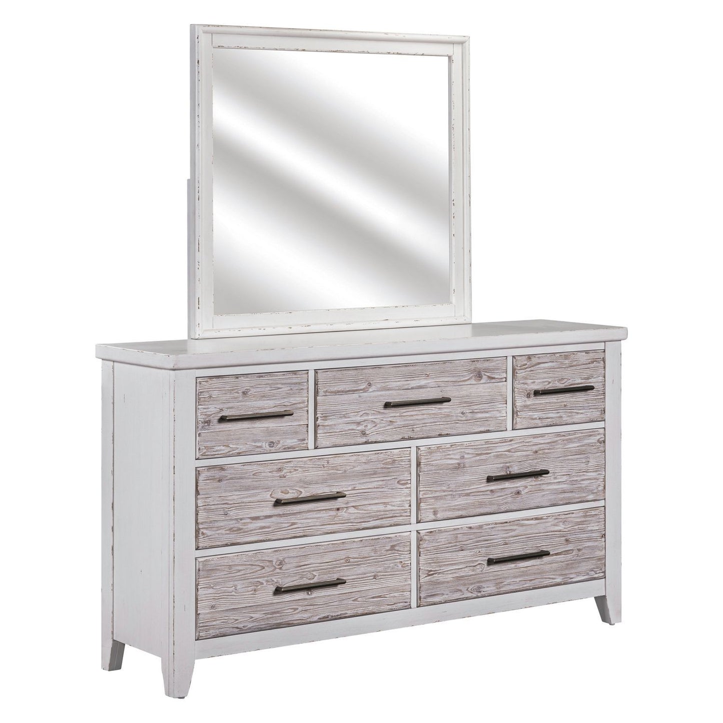Backroads - Dresser & Mirror - White - Hornell Furniture Outlet