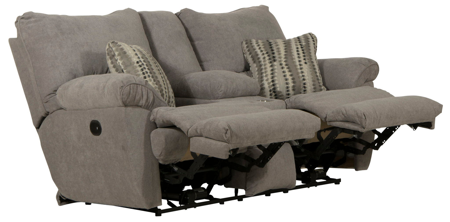 Sadler - Lay Flat Reclining Console Loveseat - Hornell Furniture Outlet