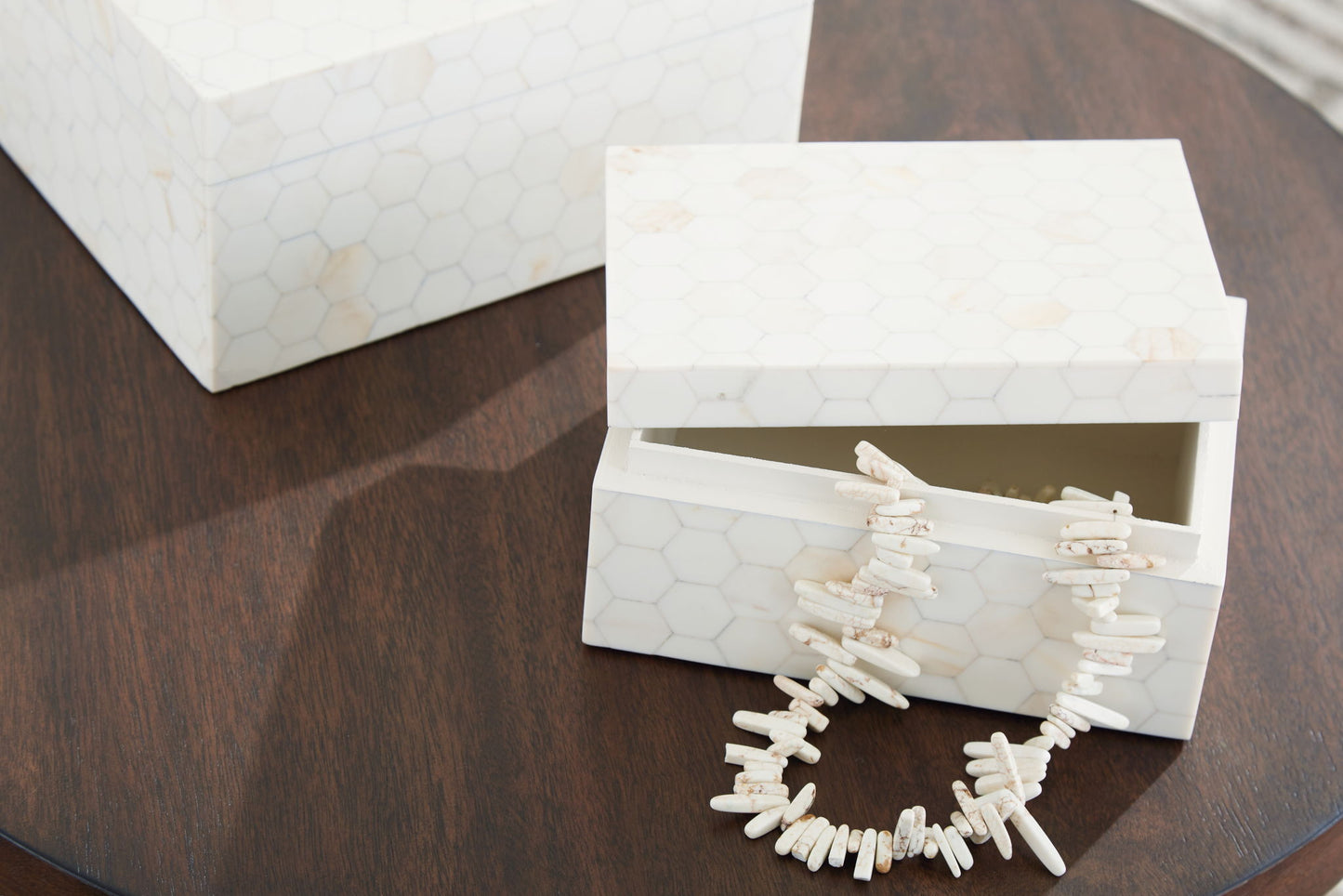 Aldenburg - Cream - Box Set (Set of 2) - Hornell Furniture Outlet