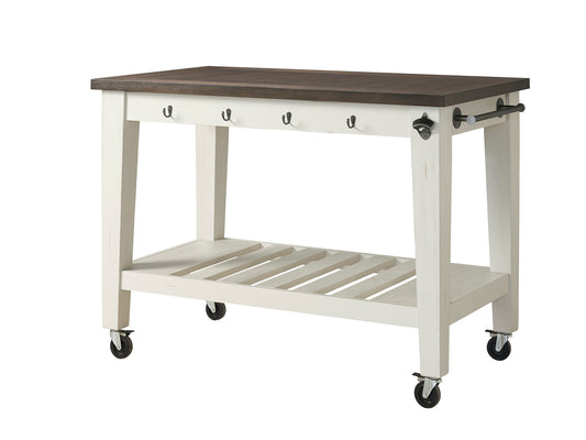 Cayla - Kitchen Cart - Two Tone - Hornell Furniture Outlet
