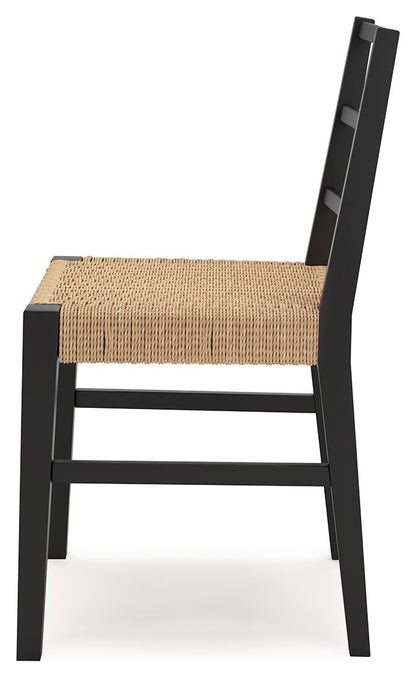 Isanti - Light Brown / Black - Dining Room Side Chair (Set of 2) - Hornell Furniture Outlet