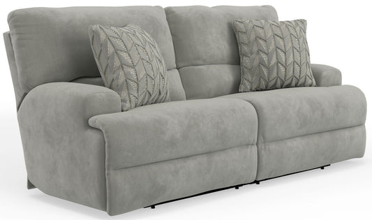 Renaldo - Power Sofa With Zero Gravity Recline - Stone - Hornell Furniture Outlet