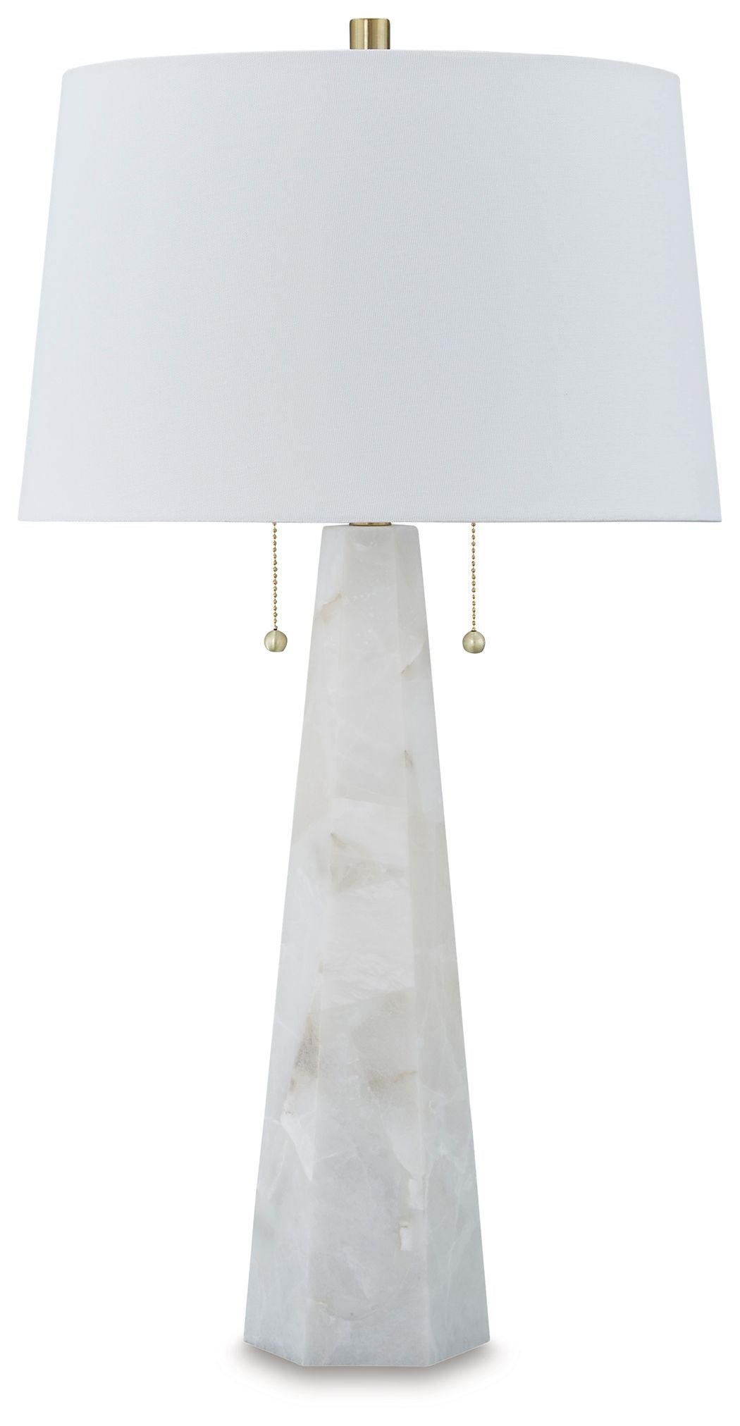 Laurellen - White - Alabaster Table Lamp - Hornell Furniture Outlet
