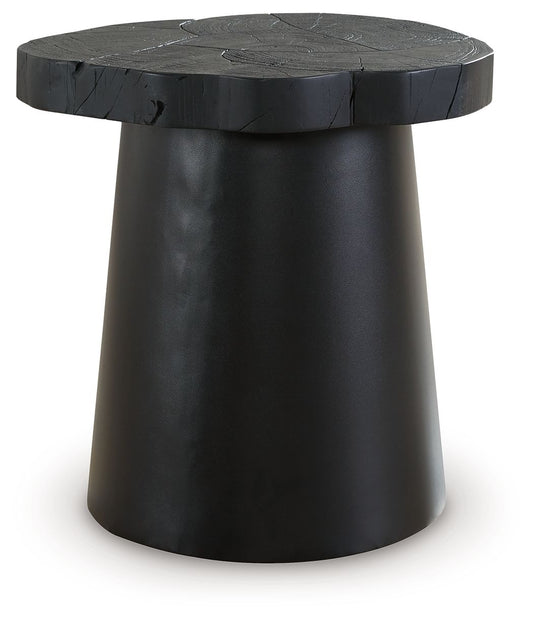 Wimbell - Black - Round End Table - Hornell Furniture Outlet