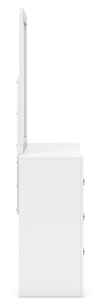 Binterglen - White - Dresser And Mirror - Hornell Furniture Outlet