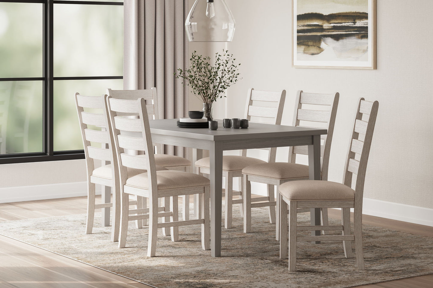 Parellen - Gray - Rectangular Dining Room Table - Hornell Furniture Outlet
