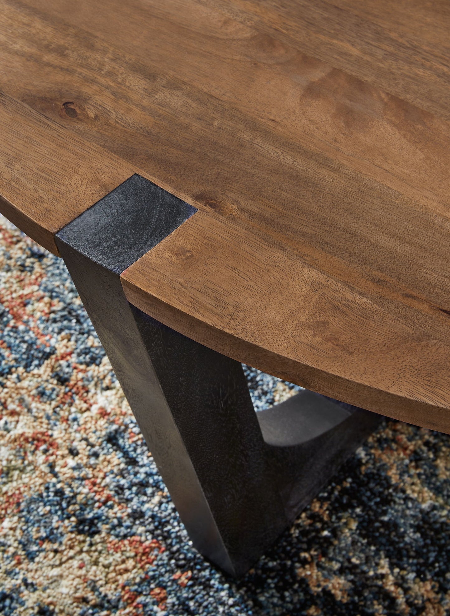 Hanneforth - Round Cocktail Table - Brown - Hornell Furniture Outlet