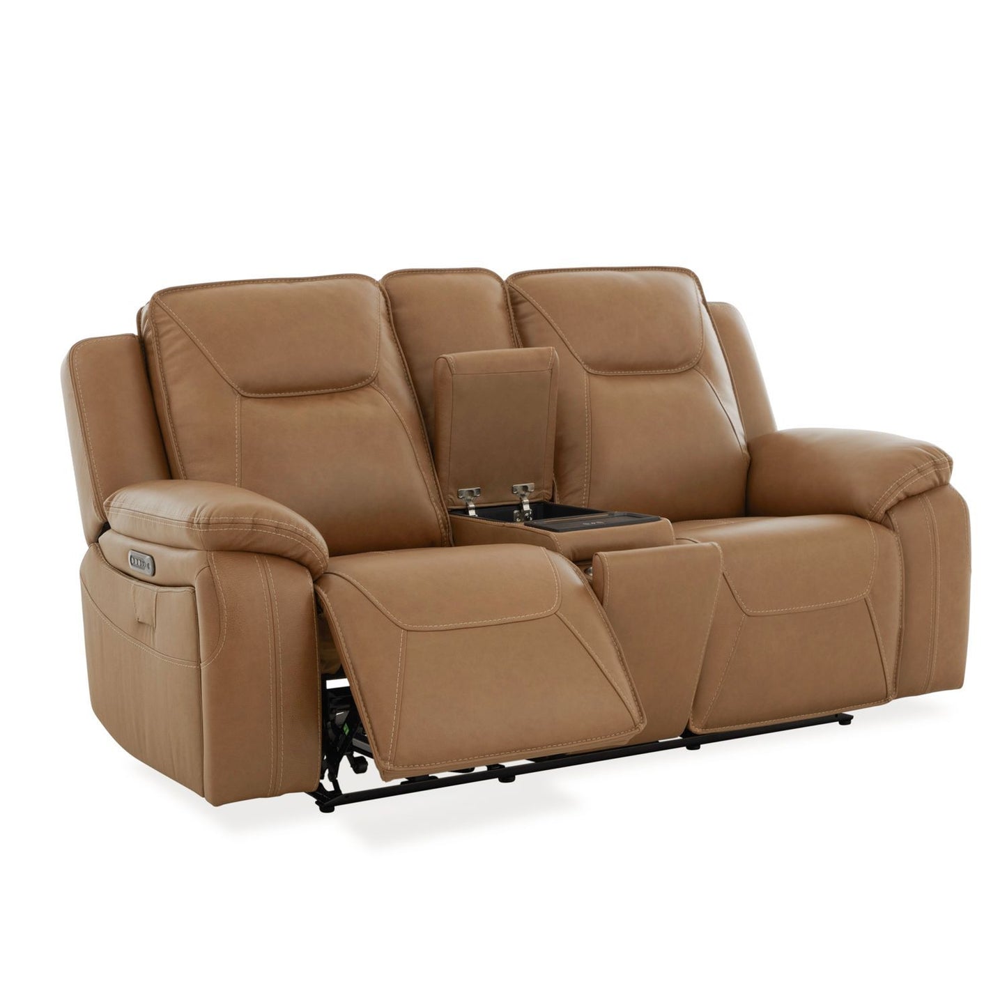 Callihan - Loveseat With Console P3 & ZW - Brown - Hornell Furniture Outlet