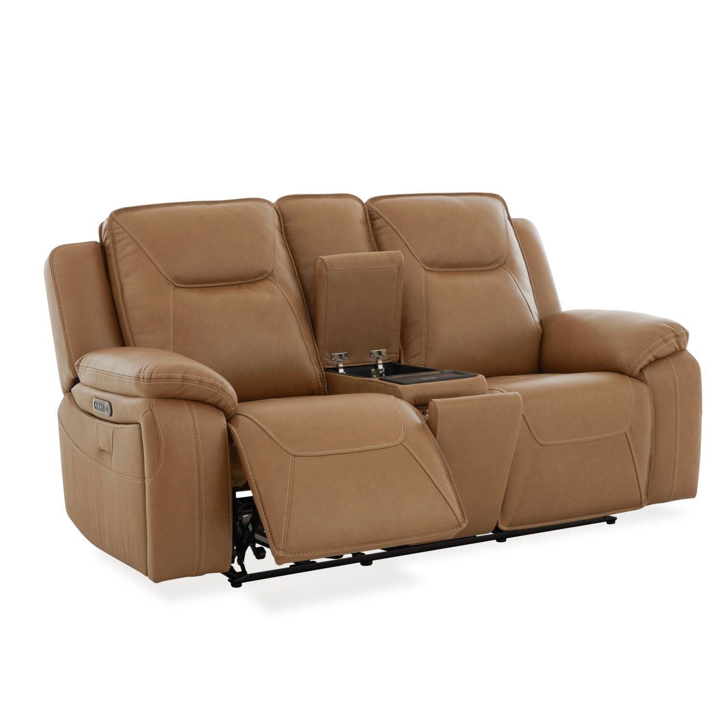 Callihan - Loveseat With Console P3 & ZW - Brown - Hornell Furniture Outlet